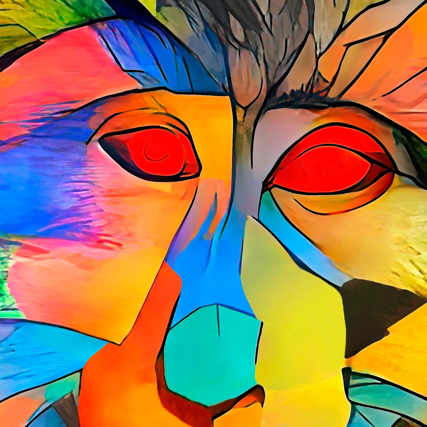 Monx Collection. Hybrid Monkey-fox art canvases – KitchingArt