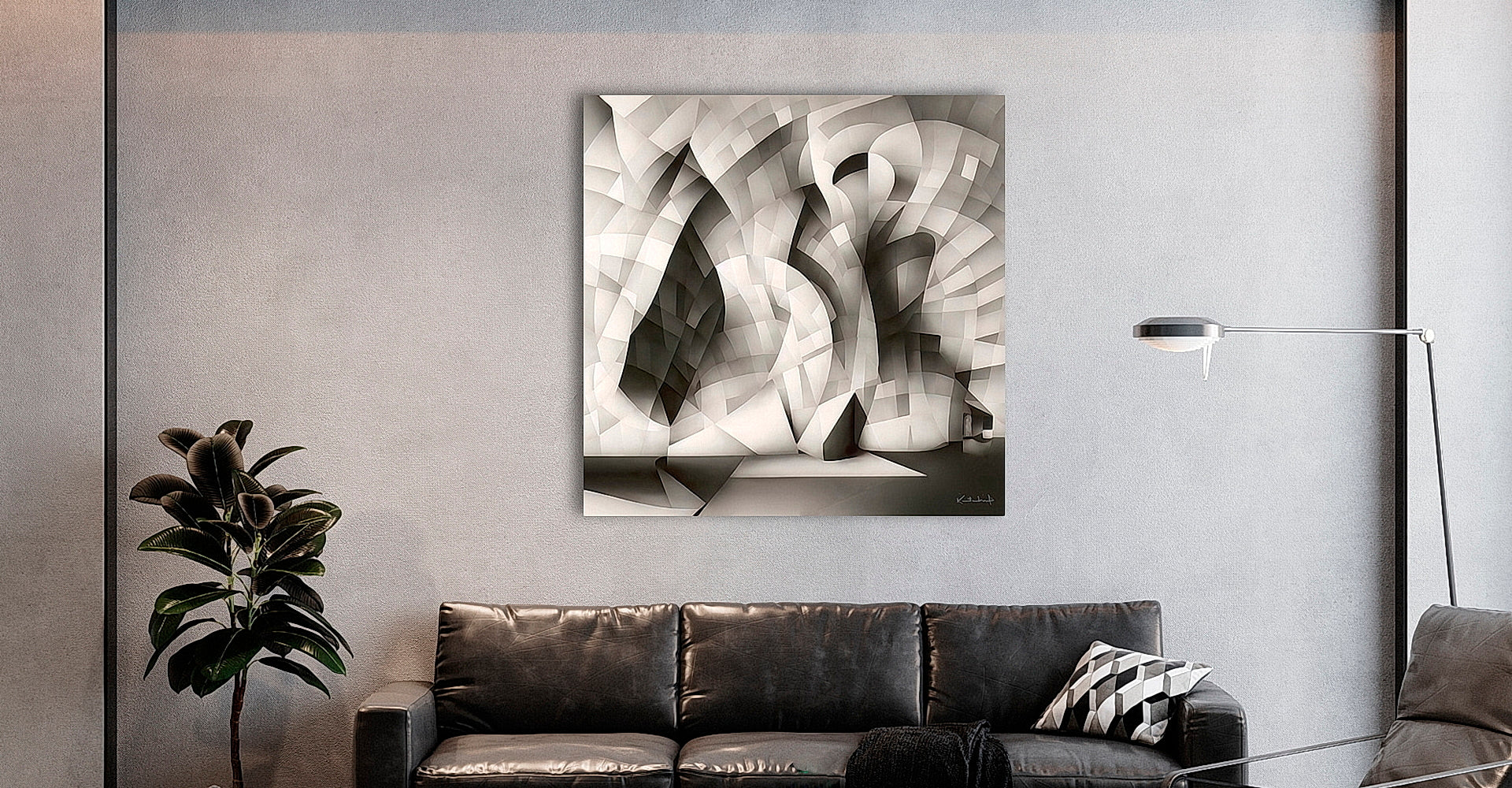Echoes in a ballroom - Giclee art canvas